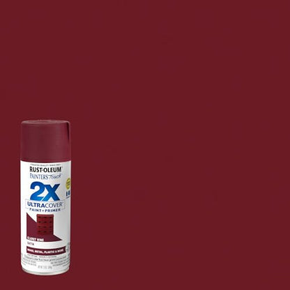 Rust-Oleum 334062-6PK Painter's Touch 2X Ultra Cover Spray Paint, 12 oz, Satin Claret Wine, 6 Pack - color: Satin Claret Wine, size: 1 Count (Pack of 6)