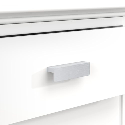 Peaha 10 Pack 3" Brushed Nickel Cabinet Handles Finger Pulls for Cabinets - color: Brushed Nickel, size: 3" Hole Center