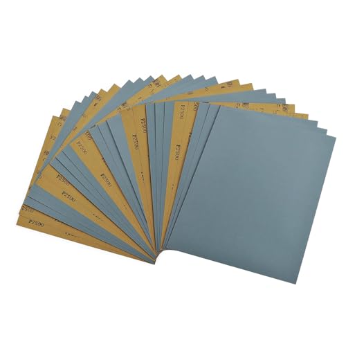 25 PCS 2500 Grit Wet Dry Sandpaper, 9x11 Inch Silicon Carbide Sheets - style: Grit 2500