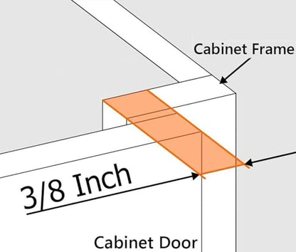 20-Pack 3/8" Overlay Soft Close Face Frame Kitchen Cabinet Hinges - size: 3/8" Overlay
