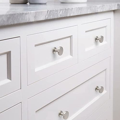 homdiy 30 Pack Brushed Nickel Cabinet Knobs, Round Silver Dresser Knobs - color: Brushed Nickel 1