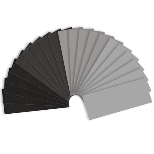 Extra Fine Sandpaper Assortment, Wet Dry Sand Paper 9 x 3.6 Inch - size: 9 x 3-2/3 Inch, style: Extra Fine Grit-20sheets