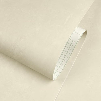 ReWallpaper Limewash Wallpaper Peel and Stick Beige Textured Wallpaper - color: Warm Beige Concrete, size: 15.8in x 10ft