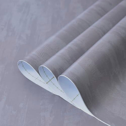 31.5x157inch Extra Wide Light Grey Concrete Wallpaper Peel and Stick Silver Grey Stained Contact Paper Matte Thick Self-adhesive Wall Paper Roll Waterproof Furniture Sticker Modern Industrial Style - color: Light Gray, size: 31.5" x 157"