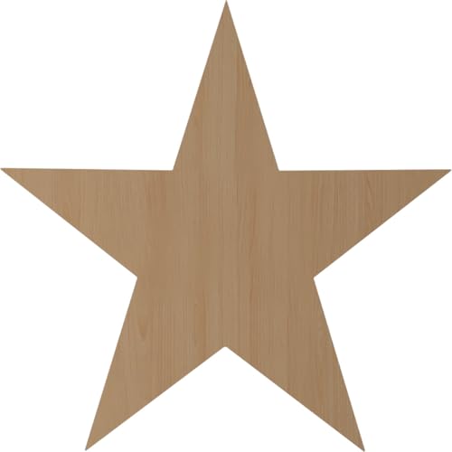 Ekena Millwork ROS06X06GLAL Galveston Star Rosette, 6 1/2"W x 6 1/2"H x 1"P, Alder - color: Alder, size: 6 1/2"W x 6 1/2"H x 1"P