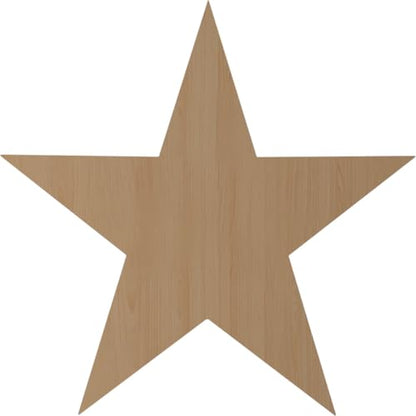 Ekena Millwork ROS06X06GLAL Galveston Star Rosette, 6 1/2"W x 6 1/2"H x 1"P, Alder - color: Alder, size: 6 1/2"W x 6 1/2"H x 1"P