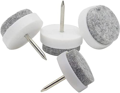 Round Heavy Duty Nail-on Felt Pad for Furniture Chair Table Leg Feet Floor Protectors Slide Smoothly (White 28mm (40 pcs)) - color: White 28mm (40 Pcs)