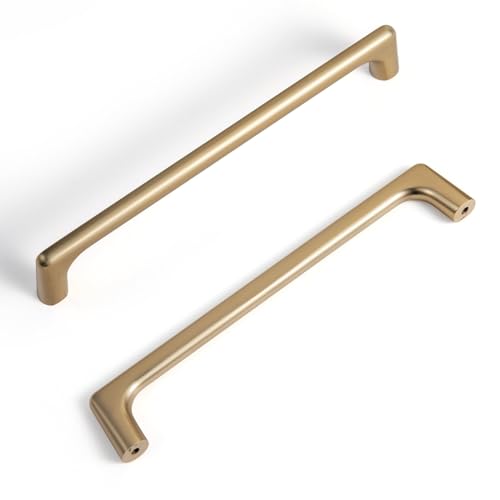 Goo-Ki Champagne Bronze Cabinet Pulls with 7.6'' Hole Centers, Modern Style Zinc Alloy Cabinet Handles for Dresser,Wardrobe,Cupboard- 24 Pack - color: Champagne Bronze, size: 7.6'' Hole Centers