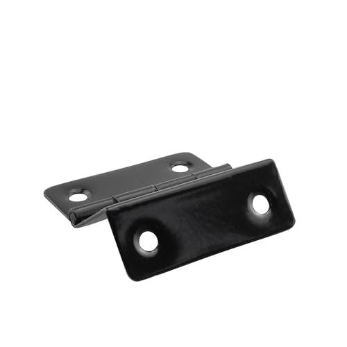 4PCS Black Five-Hole Folding Hinge Shutter Hinge for Chest, Cabinet, Furniture