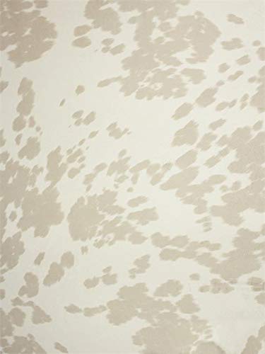 Suede Velvet Cow Print Fabric Udder Madness Upholstery 54" Wide Sold by The Yard (Sand) - color: Sand