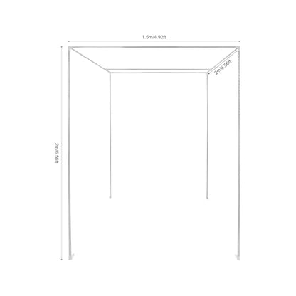Canopy Bed Frame Full/Queen Size, Stainless Steel Four Corner Bed Brackets