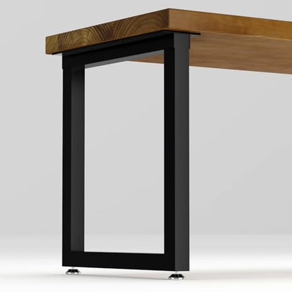 TIEOU Metal Table Legs Heavy Duty Metal Desk Legs 28 Inch Height Industrial Black Table Legs,Dining Table Legs,Modern Table Legs - color: Rectangle-shape, size: H28"xW18"