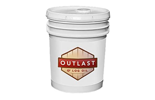 Outlast - Q8 Log Oil Wood Preservative for Decks, Log Homes, End Cuts, & More - Medium Reddish Brown - 5 Gallon - color: MD Red Brown, size: 5 Gallon