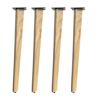 QLLY 30 Inch Solid Wood Table Legs, Wood Furniture Replacement Leg, Natural - color: Natural, size: 30"
