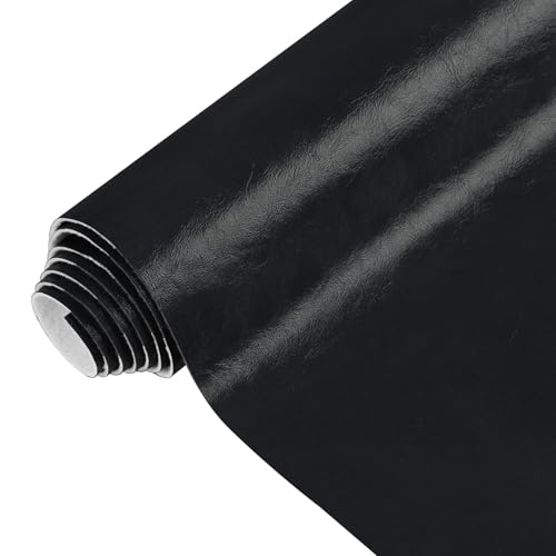 54" Marine Vinyl Upholstery Faux Leather Fabric by The Yard Waterproof - color: Black, size: Pre-cut 3 Yards 54"x108"