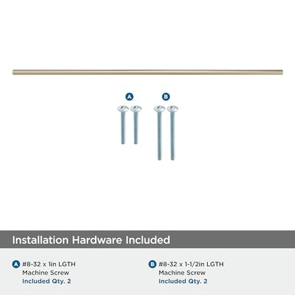 Amerock 21-7/16" Bar Pulls Golden Champagne Drawer Pull - color: Golden Champagne, size: 21-7/16 Inch (544 mm) Center-to-Center