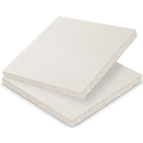 Amylove 2 Pack Drywall Repair Patch Panels, 12 x 12 x 1/2 Inch Gypsum Wall Repair Boards for Large Hole Fixing, Easy Cut DIY Installation for Damaged Walls - color: White, size: 12 x 12 x 1/2 Inch