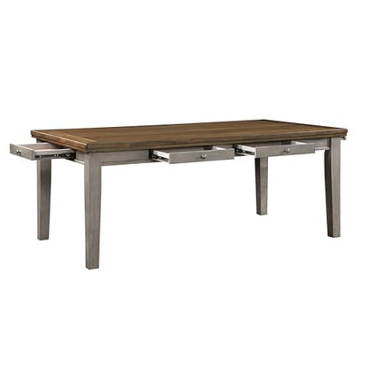 Dining Table Set with Chairs, Kitchen Dining Room Tables Chair,A151 - color: A6, Gray Wood