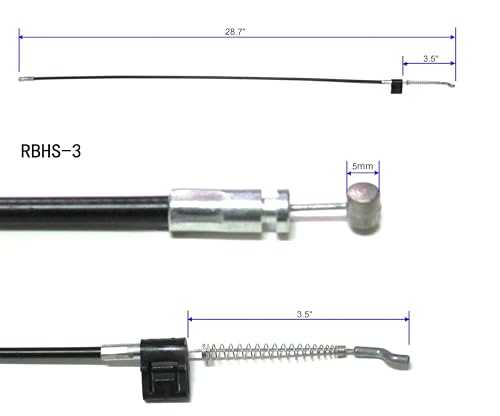 Recliner Sofa and Reclined Chair Replacement Part,Universal Cable, S-Shaped(Z Tip) End, Total Cable Length:28.7inch, Exposed Length:3.5inch RBHS-3, 2Pcs - size: Total Length:28.7",Exposed Length:3.5"