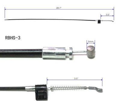 Recliner Sofa and Reclined Chair Replacement Part,Universal Cable, S-Shaped(Z Tip) End, Total Cable Length:28.7inch, Exposed Length:3.5inch RBHS-3, 2Pcs - size: Total Length:28.7",Exposed Length:3.5"