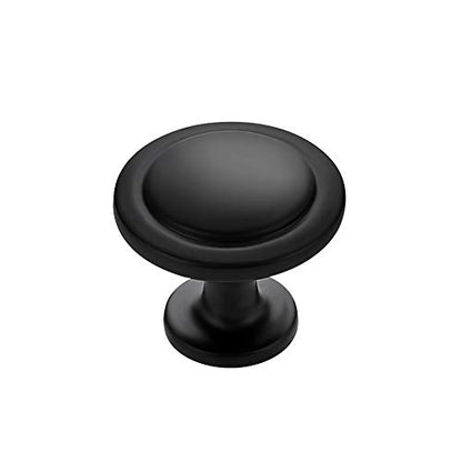 Ravinte Matte Black Round Cabinet Knobs,Zinc Pulls,1-1/4 Inch,30 Pack - color: Black