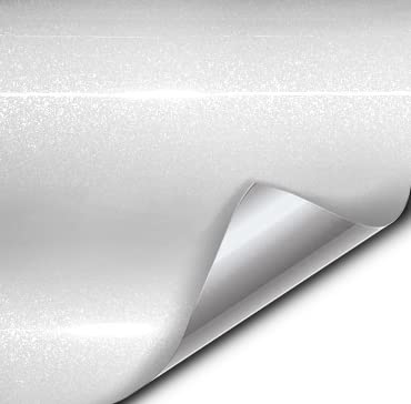 VViViD Sparkle Metallic Gloss White Vinyl Car Wrap (50ft x 5ft) - size: 50ft x 5ft