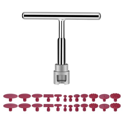 Short T-Bar Dent Puller Kit, Paintless Car Dent Repair Tool - size: Dent Puller Kit-25 Pcs