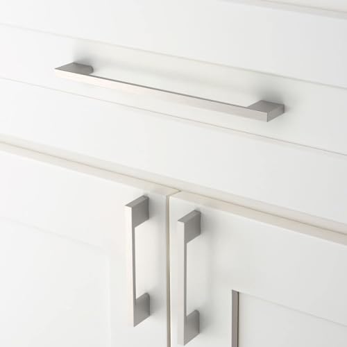 Amerdeco 15 Pack Brushed Satin Nickel Cabinet Pulls 7.5" - color: Brushed Satin Nickel, size: 7.5" hole center