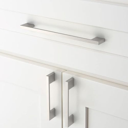 Amerdeco 15 Pack Brushed Satin Nickel Cabinet Pulls 7.5" - color: Brushed Satin Nickel, size: 7.5" hole center