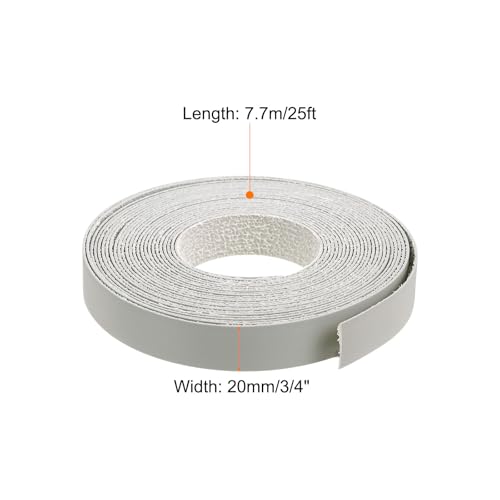 uxcell PVC Edge Banding, 3/4 Inch x 25ft, Pre-Glued, Gray - color: Gray, size: 3/4 Inch x 25ft