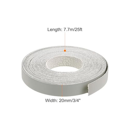 uxcell PVC Edge Banding, 3/4 Inch x 25ft, Pre-Glued, Gray - color: Gray, size: 3/4 Inch x 25ft