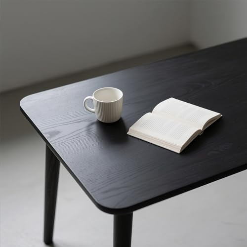 Yancorp 24"x197" Matte Black Wood Contact Paper Peel and Stick Wallpaper Countertops Removable Wallpaper Cabinets Drawers Vinyl Wrap Self-Adhesive Kitchen(24"x197") - size: 24"x194"