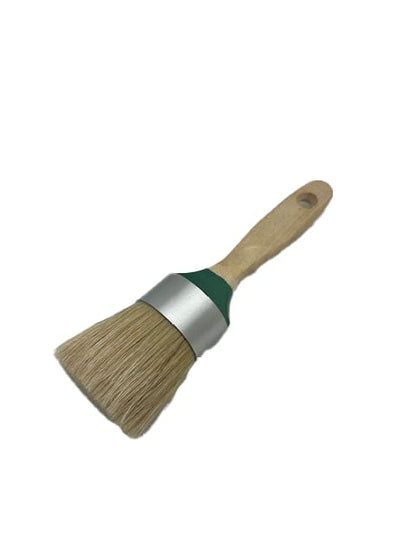 Medium Natural Boar Hair Bristles Chalk Furniture Paint Brush - Forest Green 4 Pack
