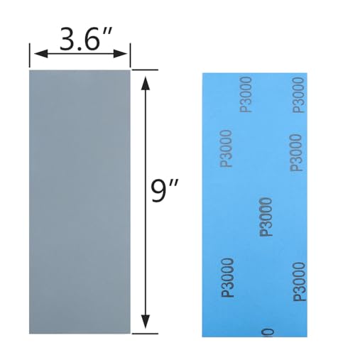 30Pcs 9 x 3.6 Inchs 3000 Grit Wet and Dry Handmade Universal Sanding Sheets, Suitable for Woodworking Furniture/Automobiles/Metal/Lacquer Polishing Sandpaper - style: 3000 Grit