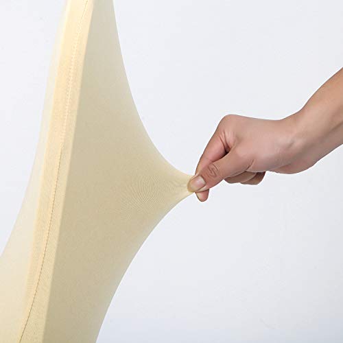 Peomeise Stretch Spandex Chair Cover for Wedding Party Dining Banquet Event (Champagne, 25) - color: Champagne, size: 25PCS