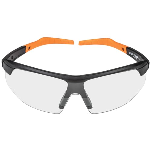 KLEIN TOOLS 60159 Semi Frame Safety Glasses, Clear Lens - color: Clear Lens, size: Single