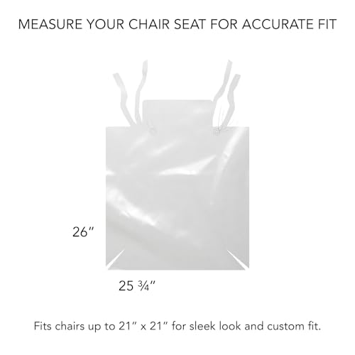 LAMINET Vinyl Chair Protectors, Clear, 26X253/4-Inch, Fits Chairs up to 21x21-Inch, Set of 2