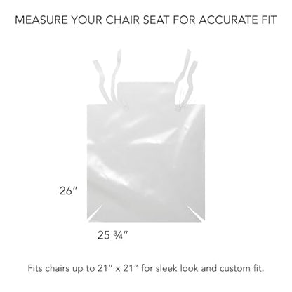 LAMINET Vinyl Chair Protectors, Clear, 26X253/4-Inch, Fits Chairs up to 21x21-Inch, Set of 2