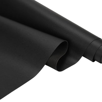 Faux Leather Fabric Smooth Solid 54" x 36" (Black) - color: Black
