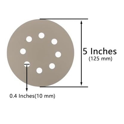 30 Pcs 5 Inch 8 Hole 2500 Grit Wet and Dry Sanding Discs, Round Hook and Loop Disc Sandpaper for Random Orbital Sanders - style: 2500 Grit