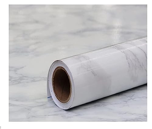 EZ FAUX DECOR Vinyl Countertop Update Wrap 36" x 120" Waterproof White Marble Contact Paper Countertop Adhesive Covering Formica Laminate Removable Wallpaper Peel and Stick Backsplash - size: 36" x 120"