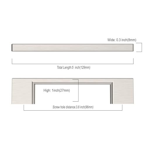9BUILD 10 Pack Brushed Satin Nickel Cabinet Pulls 3.75 Inch Satin Nickel Kitchen Cabinet Handles, Cabinet Hardware for Cupboard Drawer Pulls - color: Brushed Satin Nickel, size: 3.75"/96MM Hole Center, style: 10 Pack
