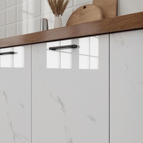 Glossy Marble Contact Paper Peel and Stick Wallpaper 17.7"x394" White - color: White, size: 17.7"W x 394"L