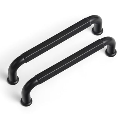 Goo-Ki 6 Pack 3-3/4 Inch （96mm） Hole Center Cabinet Pulls Matte Black Zinc Alloy Kitchen Drawer Pulls Drawer Handles 4.2 Inch Length 2201-B-96 - color: Matte Black, size: 3-3/4 inch Hole Centers