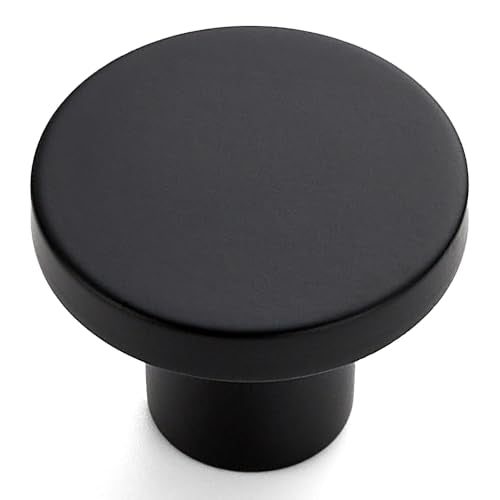 Ravinte Cabinet Knobs, 10 Pack Black Dresser Drawer Pulls, 1-1/5 Inch - color: Black