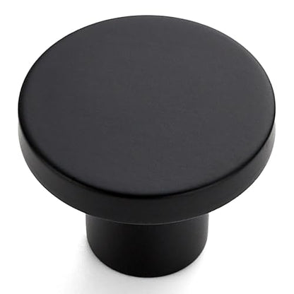 Ravinte Cabinet Knobs, 10 Pack Black Dresser Drawer Pulls, 1-1/5 Inch - color: Black