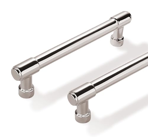 Solid Heavy Duty Jasper Pulls 10 Pack Polished Nickel Cabinet Pulls 3-3/4 Inch Hole Centers for Kitchen Cupboard Handles Modern Drawer Pulls Bathroom Cabinet Pulls - color: Polished Nickel, size: 3-3/4 inch(96mm) Hole Center