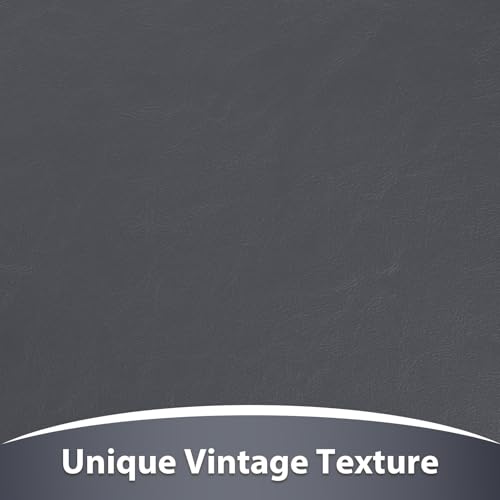 Faux Leather 1.3mm Upholstery Fabric by the Yard 55x36 Inch Blue Grey - color: Blue Grey, size: Pre Cut 1 Yard