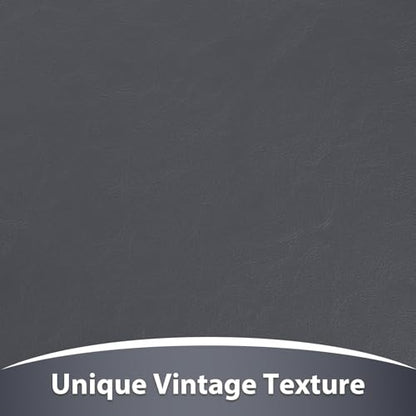 Faux Leather 1.3mm Upholstery Fabric by the Yard 55x36 Inch Blue Grey - color: Blue Grey, size: Pre Cut 1 Yard