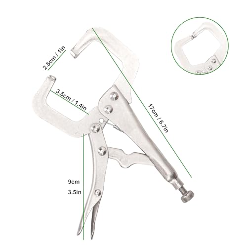 6 Pack 6 Inch Locking C Clamp, C-Clamp Pliers, Heavy Duty Vice Grips for Home Improvement, Welding & Workshop - size: 6 Pack 6 Inch